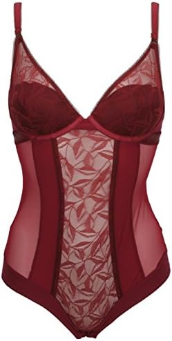 Rosie By Autograph Lace Body with Padded Bra Top Burgundy Shapewear All Sizes (38C)