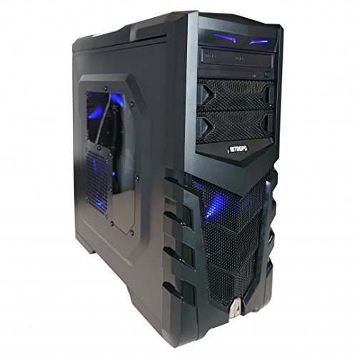 nitropc – PC Gamer GX (CPU INTEL CORE i7 7700: 4/8 x 4,20 GHz, T. Grafikkarte NVIDIA GeForce GTX 1060 6 GB, HDD 1 TB, RAM 16 GB + WINDOWS 10 * 64 Bit) PC Gamer, Gaming PC, Computer für PC Spiele, für Spiele 32GB, 2TB, W10, GTX 1080