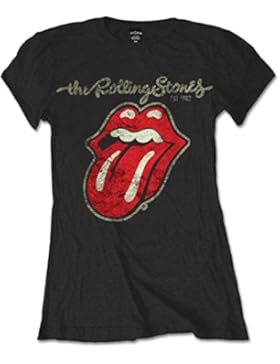 Rolling Stones Damen T-Shirt Plastered Tongue