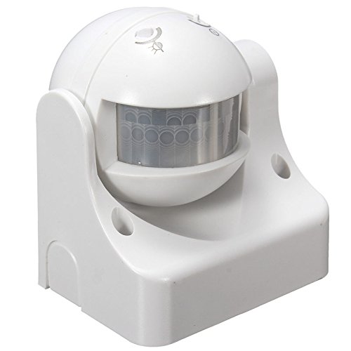 Preisvergleich Produktbild JIALUN-Glühbirne Bewegungsmelder IP44 Bewerteter Außen-PIR-Sicherheits-Infrarotbewegu... AC110-240V (Color : White Shell)