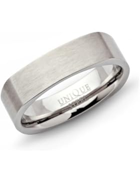 Moderner Unique Ring Edelstahl matt 6mm - eckig - R9098