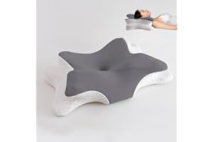 ZOFORY Cuscino Cervicale, 3 in 1 Cuscino Memory Foam, Cuscino Cervicale per Dormire, Cuscino Ortopedico, Cuscino Ortopedico Cervicale, Cuscino Ergonomico, per Schiena/Fianco/Stomaco, 65 x 40 x 10/12cm