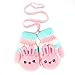 Moolecole Cute Rabbit Warm Gloves Baby Boys Girls Toddler Children Kids Mitten Knitted Gloves Pink
