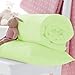 Childrens Pure 100% Cotton Cot Size Pastel Green Duvet Cover Set