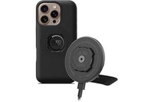QUAD LOCK Adhesivo para salpicadero/guantera Soporte para teléfono de Coche con Cabezal de Carga Inalámbrica mag V2 y Funda mag para iPhone 16 Pro