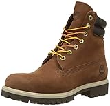 Revestimiento: Tela Timberland 6 In Double Collar Waterproof, Botas para Hombre, Rojo (Rust Nubuck 643), 41.5 EU