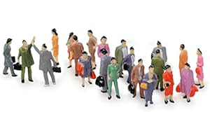ARCHIFREUNDE 25 x Spur H0 Reisende Stehende Figuren für Wagen Modelleisenbahn 1:87, fein bemalt!!!
