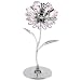 Crystocraft Keepsake Gift Ornament - Silver Sunflower with Pink Swarvoski Crystal Elements