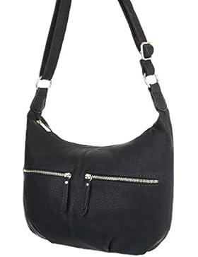 iTal-dEsiGn Damentasche Mittelgroße Schultertasche Handtasche In Used Optik Kunstleder TA-S2503