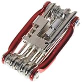RESHNE 11 in 1 Road Bike Bicycle Repair Multi Tools Mountain Bike Cycling Kit Set (RED)