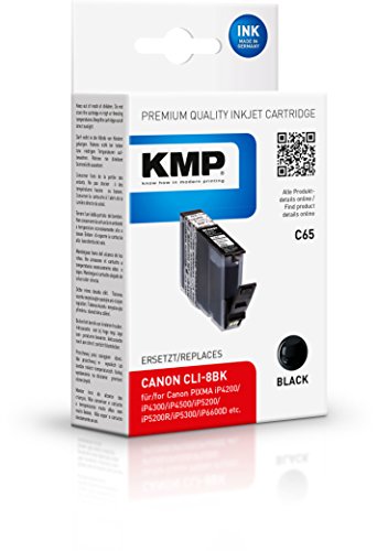 KMP Druckpatrone C65 Tinte black (kompatibel Canon CLI-8Bk) - mit Chip