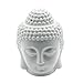 Produktbild omonic Porzellan ZEN Garten Yoga Meditation Weiß Thai Buddha Statue Kopf ätherisches Öl Brenner Aromatherapie Diffusor Home Decor weiß