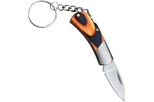 CPJJ Cuchillo Plegable con Hoja de Acero Inoxidable,Mango de Madera,Navaja de Bolsillo,para Camping,Pesca,Acampada