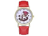 ADream Wassermann Sternzeichen Tierzeichen Leder Uhr für Frauen Herrenuhr Fashion Geburtstag Hochzeitsgeschenk