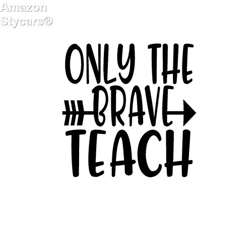 Preisvergleich Produktbild Stycars® Car Stickers, 14.1Cm*14.1Cm Only The Brave Teach Arrow Car Sticker Vinyl Interestings Decal Black C