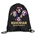Produktbild LINGJIE Lightweight Foldable Large Capacity Bohemian Rhapsody Gym Drawstring Rucksack Tasches