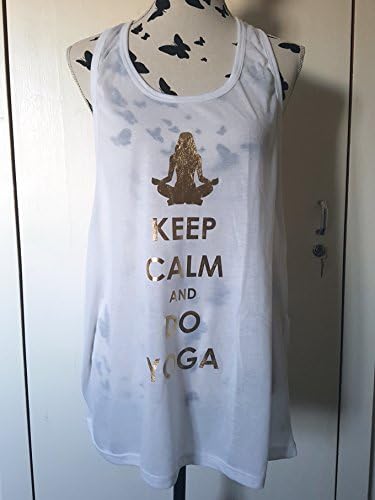 Womens Sports Tank Top with Yoga print