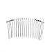 Tinksky 3pcs Bridal Wedding Veil Combs DIY Metal Wire Hair Clip Combs 7.8cm 20 Teeth Silver