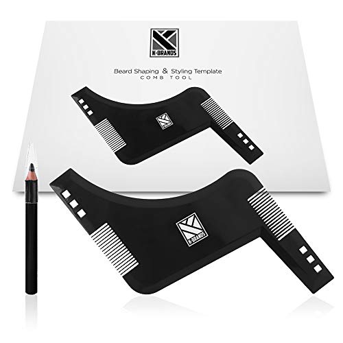 Peine y Plantilla Premium para el Modelado y Perfilado de la Barba K-Brands