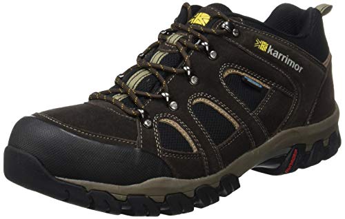 Karrimor Bodmin Low IV Weathertite - Botas de senderismo de cuero hombre, Dark Brown, 42