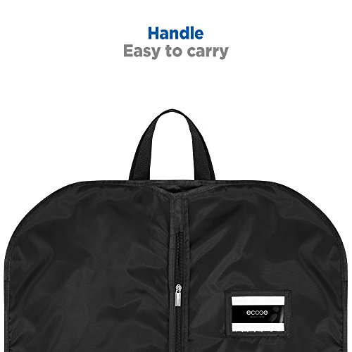 Ecooe 2 x Schwarz Kleidersack Polyester Kleiderhülle Kleiderschutz Aufbewahrung 110 × 60 cm - 2