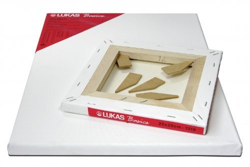 Lukas® Basics Keilrahmen – 20×20 cm – 16 mm Leistenstärke – hochwertige Leinwand aus 100% Baumwolle - 3