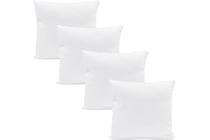 ‎AMAZINGGIRL Amazinggirl Kopfkissen 4er Set 40 x 40 cm Steppkissen Mikrofaser - Kissen Bettkissen Schlafkissen weiß Pillow Füllkissen