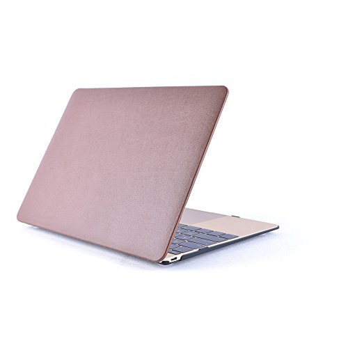 Macbook 12 Retina Hülle Case Tastaturschutzfolie Displayschutzfolie 3 in 1 Kit, TECOOL [Ultra Dünn Serien] Leder Hartschale Schutzhülle Case für MacBook 12 Zoll mit Retina Display Modell: A1534 – Braun - 5