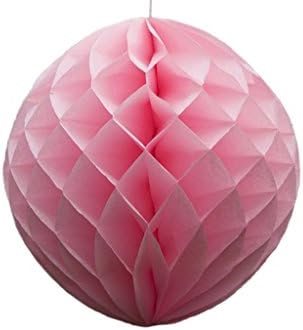 Wedding Decor Tissue Paper Honeycomb Hanging Balls Wedding Recept‭ion Decoration Christmas Festival Birthday Baby Shower Bridal Shower by KTLShop (12" (30cm), Baby Pink)