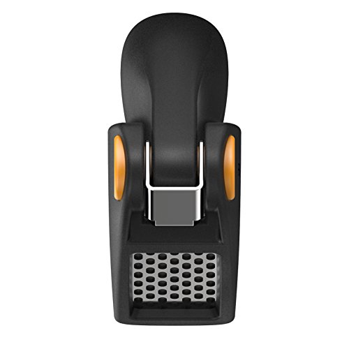 Fiskars Knoblauchpresse mit Gittereinsatz, Länge: 18 cm, Kunststoff/Metall, Functional Form, Schwarz/Orange, 1014349 - 4