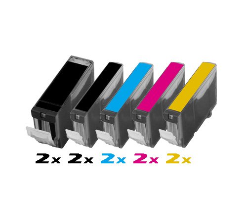 10 kompatible Druckerpatronen für Canon IP4850 IP4950 MG5150 MG5250 MG5350 MG6150 MG6250 PGI-525,CLI-526BK,CLI-526C,CLI-526M,CLI-526Y - 2