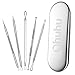 Ohuhu 5-PCs Blackhead Remover Kit Blemish Zit Pimple Acne Comedone Extractor Skin Cleaning Tool Set
