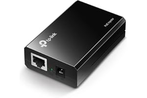 TP-Link 802.3at/af Gigabit PoE Injector , Non-PoE to PoE Adapter , supplies up to 60 W, LED Indicator,Plug & Play , Desktop/Wall-Mount ,Distance Up to 100m, Black (TL-PoE150S)