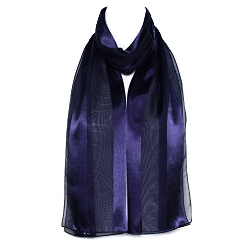 navy blue chiffon wrap
