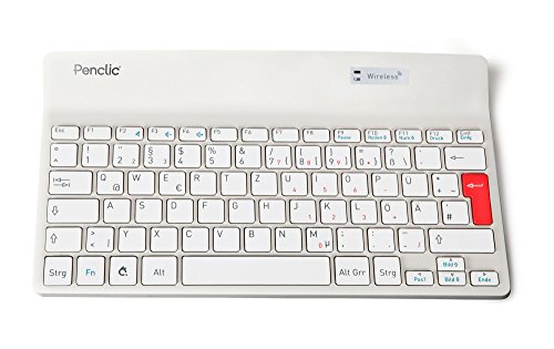 Preisvergleich Produktbild PENCLIC Mini Keyboard K2 wireless weiss Tastatur QWERTZ