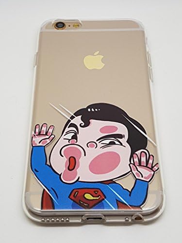 iPhone &amp; Samsung Soft Cartoon Superhero Characters Inspired Chibi Anime Kawaii Manga Phone Case With D Company™ Phone Stand (Samsung S6, Superman Anime)