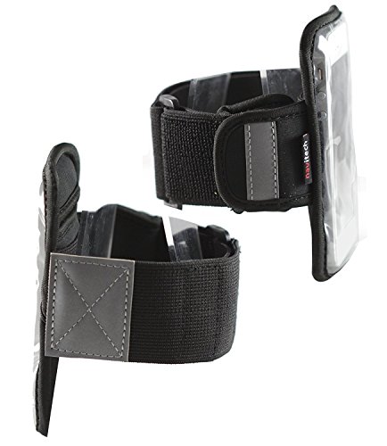 Navitech wasserdicht Schwarz Sport / Fitness / Jogging / Radfahren / Skifahren Armband Tasche Oberarmtasche Schutz Hülle Etui Case für Samsung Galaxy J5 2016 - 2