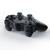 CSL - Wireless Gamepad fr Playstation 2 / PS2 mit Dual Vibration - Joypad Controller | neues Modell | schwarz - 