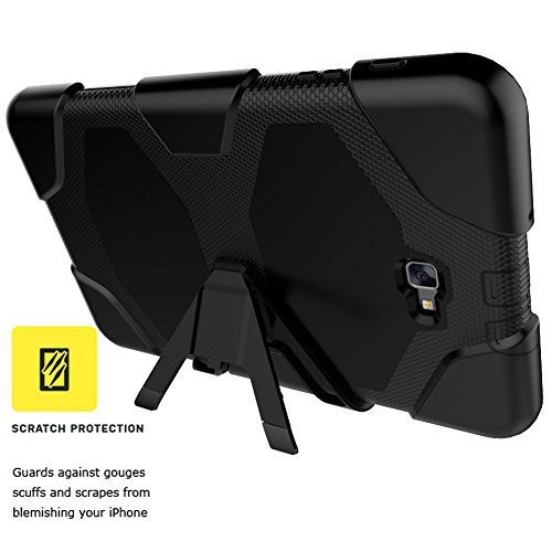 For Samsung Tab A 10.1 T580 Hülle,HAVE1SEE Heavy Duty Shockproof Hybrid Rugged Rubber Protective Stand Hülle For Samsung Tab A 10.1 T580 Schwarz - 5