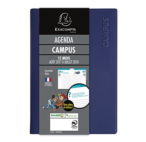 Download Exacompta - Agenda Scolaire Journalier 12x17 cm - Août 2017 à Juillet 2018 Campus Jaquette - 5 Coloris aléatoire Download Exacompta - Agenda Scolaire Journalier 12x17 cm - Août 2017 à Juillet 2018 Campus Jaquette - 5 Coloris aléatoire