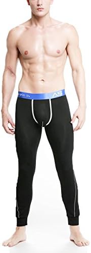 Men's Leggings. New Printed Modal Pocket Autumn Pants Sexy Warm Pants Fashion,Black-L