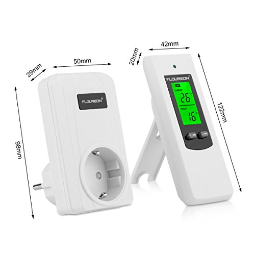 Floureon TS-808 Wireless Steckerthermostat RF Stecker Thermostat Temperaturregler Temperatur Regler Controller - 8