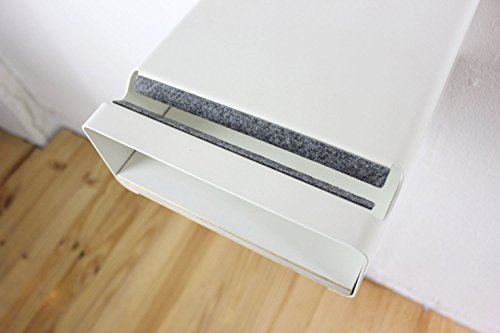 Fahrrad Wandhalterung – V Shelf in elegantem Design – pulverbeschichtetes Aluminium und eine Multiplex Platte setzen Dein Fahrrad an diesem Wandhalter perfekt in Szene – optimal für Zuhause weiß – verschiedene Regalböden – 24 x 30 x 10 cm - 3
