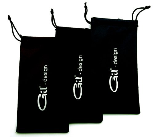 Preisvergleich Produktbild 3 schwarze GIL Design Brillenbeutel