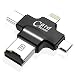 Produktbild owikar USB TF Kartenleser, 4 in 1 Multifunktions-Speicherkarte Reader USB-Anschluss Unterstützung TF/Micro SD Karte für iphone samsung Huawei HTC Phone Linux chrom Windows Tablet Laptop PC