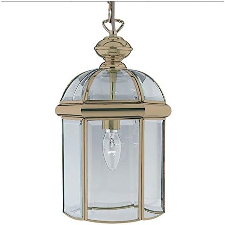 THLC Traditional Solid Antique Brass 1 Light Ceiling Lantern Pendant Light 1 x 60 watts