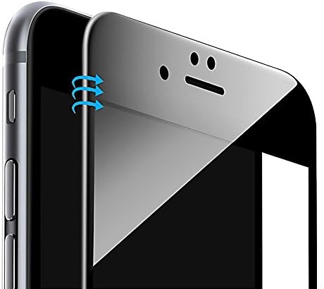 MarvTek New 3D Roud Edge Full Cover Tempered Glass for iPhone 6 6s 4.7" Full Cover Screen Protector. 3D Touch Compatible. Premium Crystal Clear,High-Response Touch, Oleophobic Coating, Industry-High 9H Hardness. (iPhone 6 6s Plus 5.5" Black)