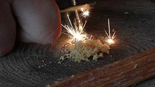 Nordlandt Feuerstahl – Profi Outdoor Anzünder aus Auermetall – Feuer starter – Outdoor Feuerzeug mit Survivalband und Flaschenöffner – Multitool – Gratis Schutztasche - 5