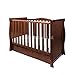 NEW PINEWOOD WALNUT SLEIGH MINI COT BED & DRAWER + BRITISH MADE DELUXE SUPERIOR SPRING BOUND MATTRESS 4’’