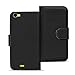Produktbild Wiko Lenny Bookstyle Hülle, Conie Mobile PU Leder Schutzhülle Handytasche Bookcase Tasche Premium Klapphülle in Schwarz
